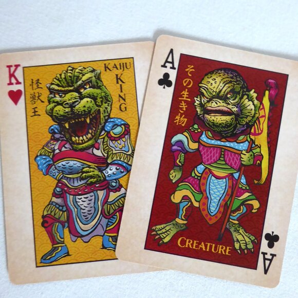 NEW ARMY OF STRANGE BEASTS MONSTERS ODDITY ILLUSTRATION PLAYING CARDS - Picture 7 of 9